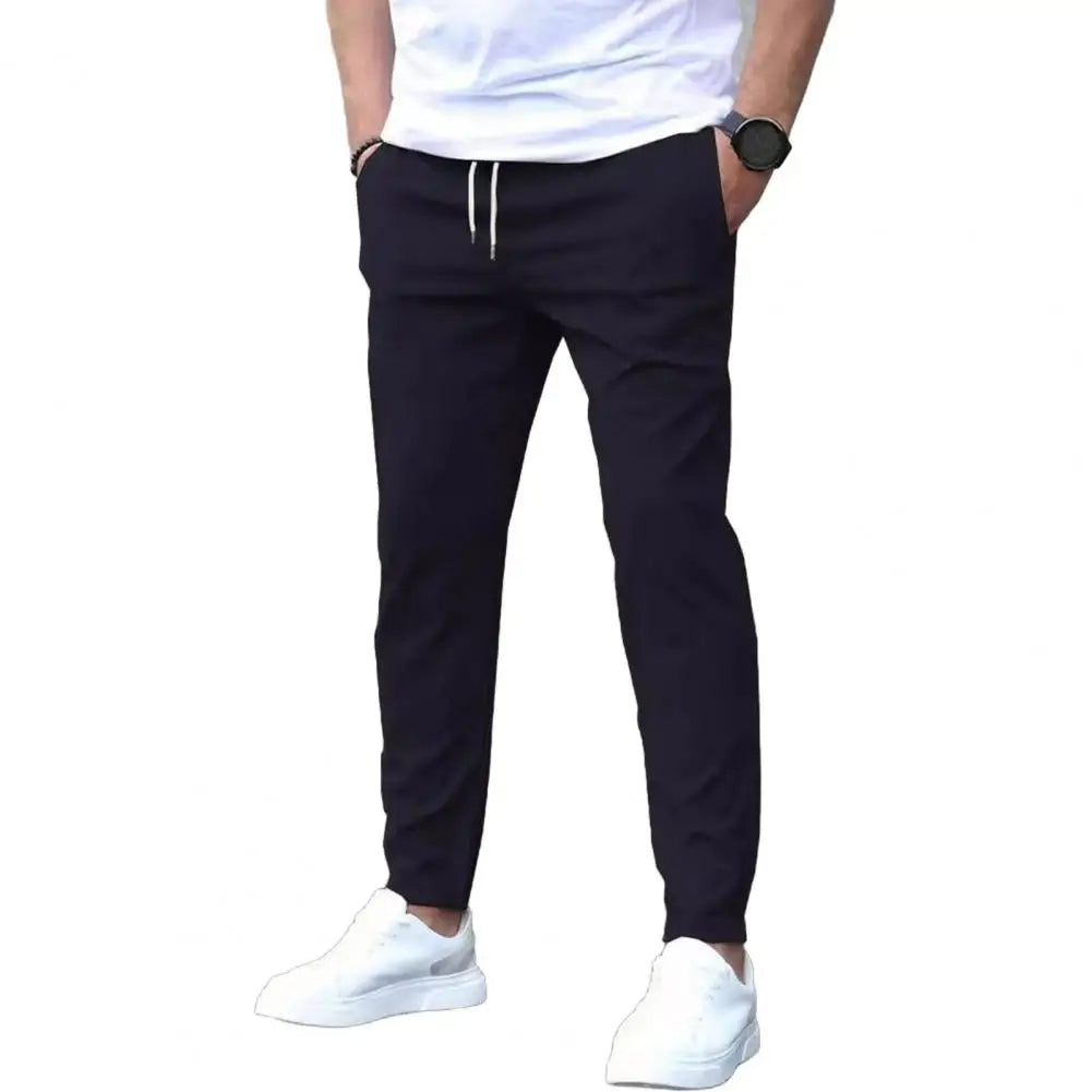 Pantalon décontracté pour homme, élégant, coupe slim