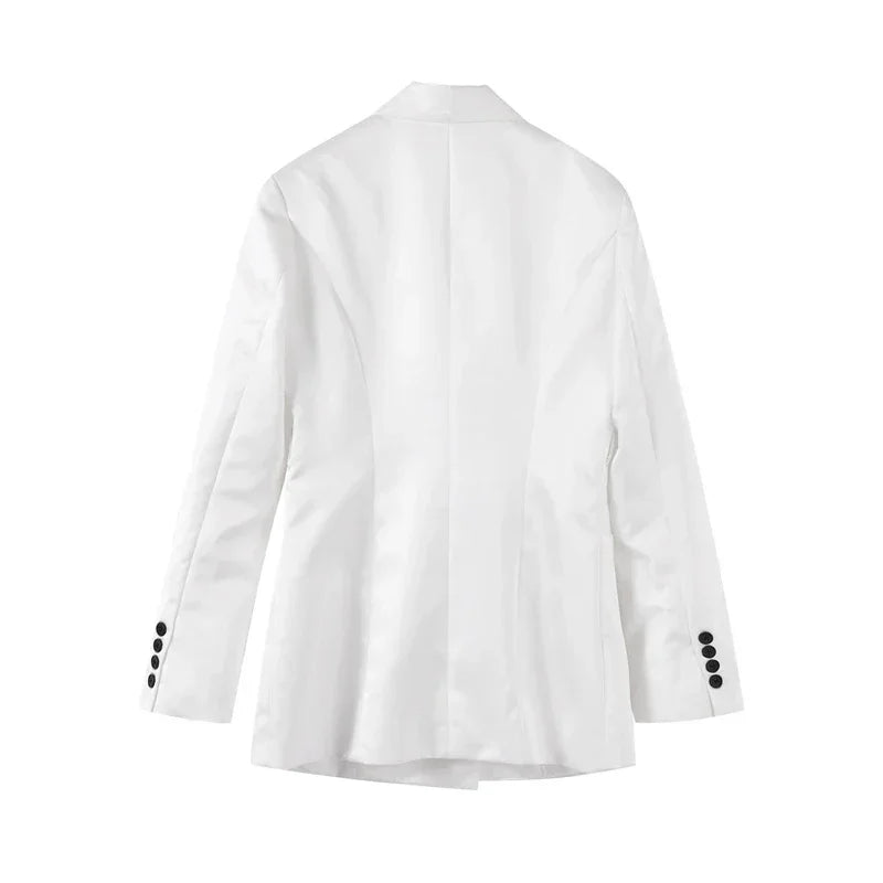 Manteau élégant à col montant pour femme
