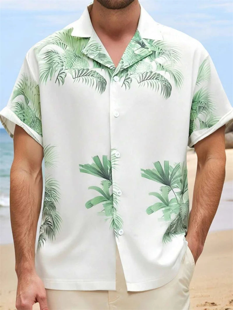 Chemise vintage à manches courtes pour homme