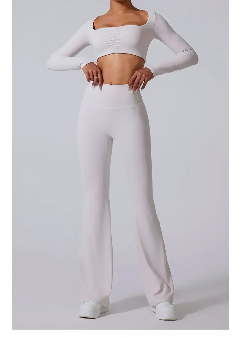 Leggings évasés taille haute, parfaits pour le sport