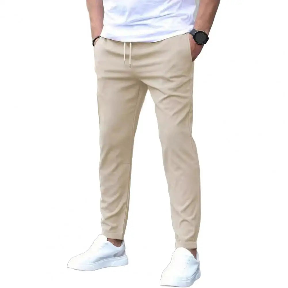 Pantalon décontracté pour homme, élégant, coupe slim