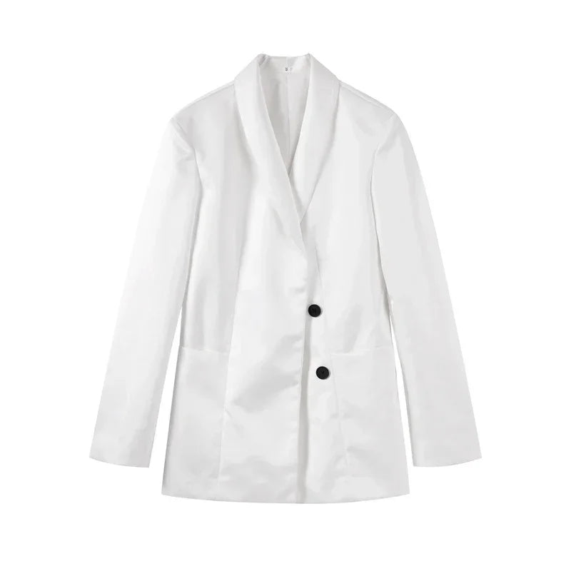 Manteau élégant à col montant pour femme