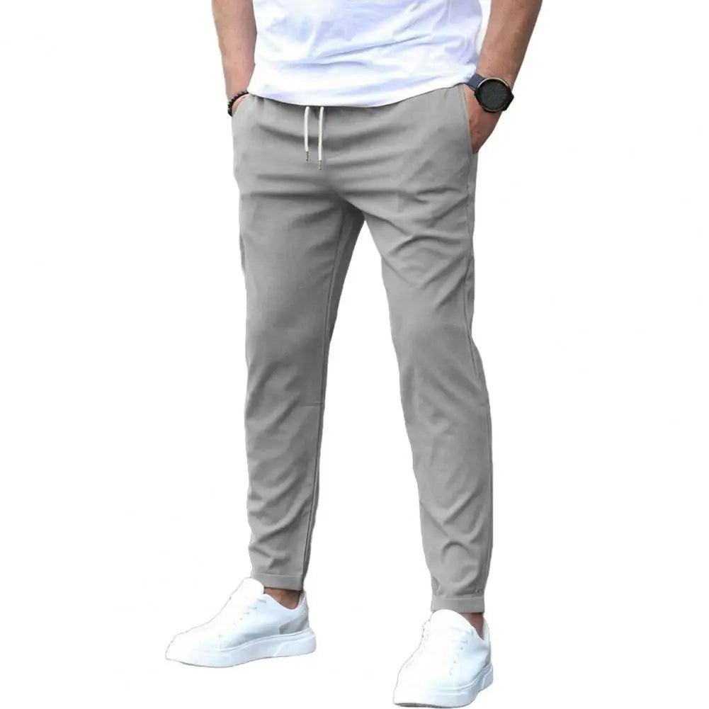 Pantalon décontracté pour homme, élégant, coupe slim
