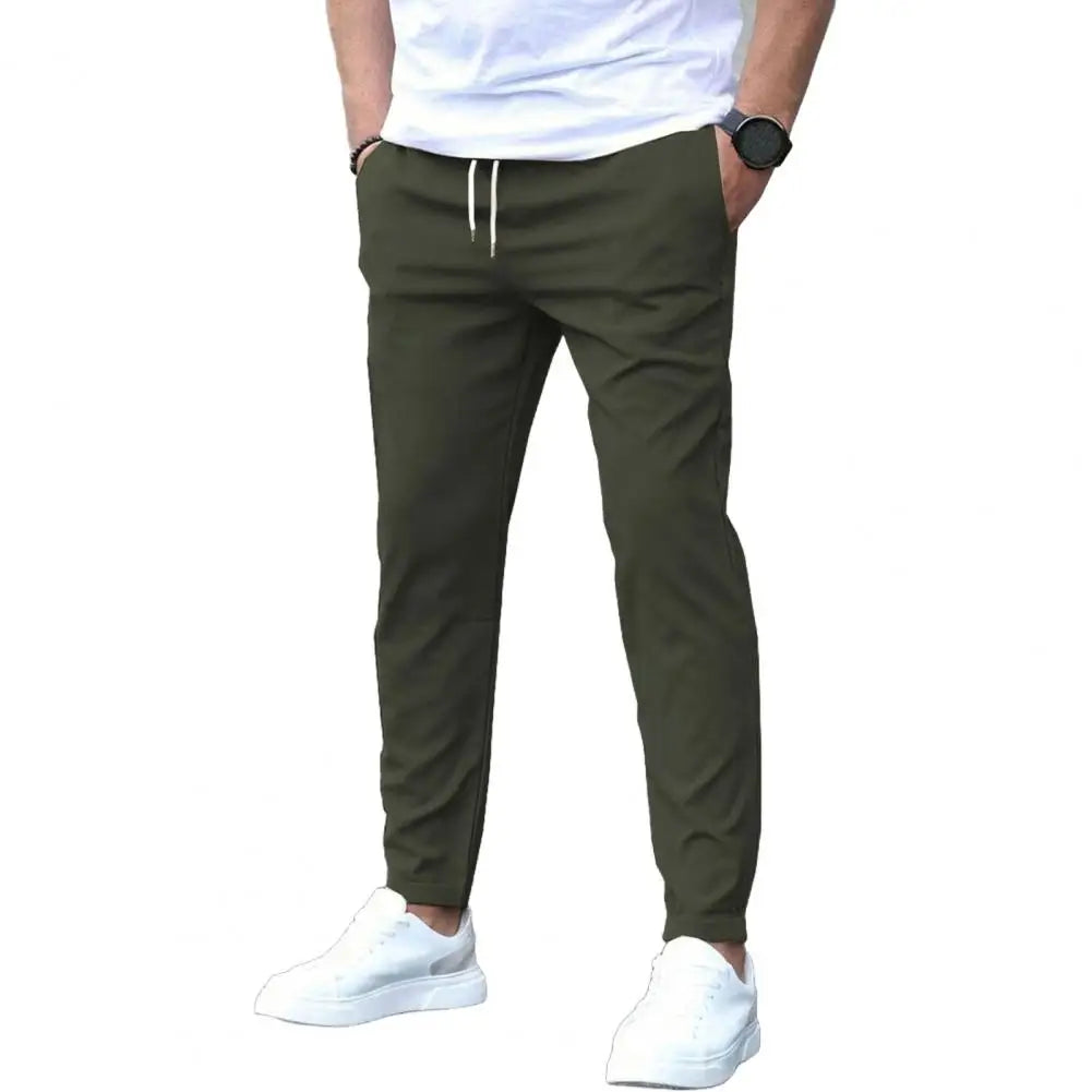 Pantalon décontracté pour homme, élégant, coupe slim
