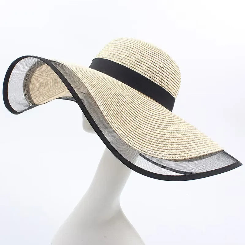 Chapeau de soleil en paille pliable, au charme vintage