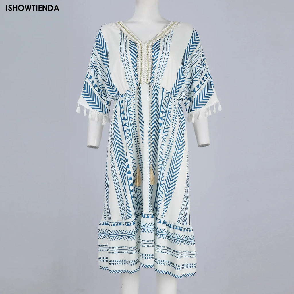 Robe grande taille pour femme col en V