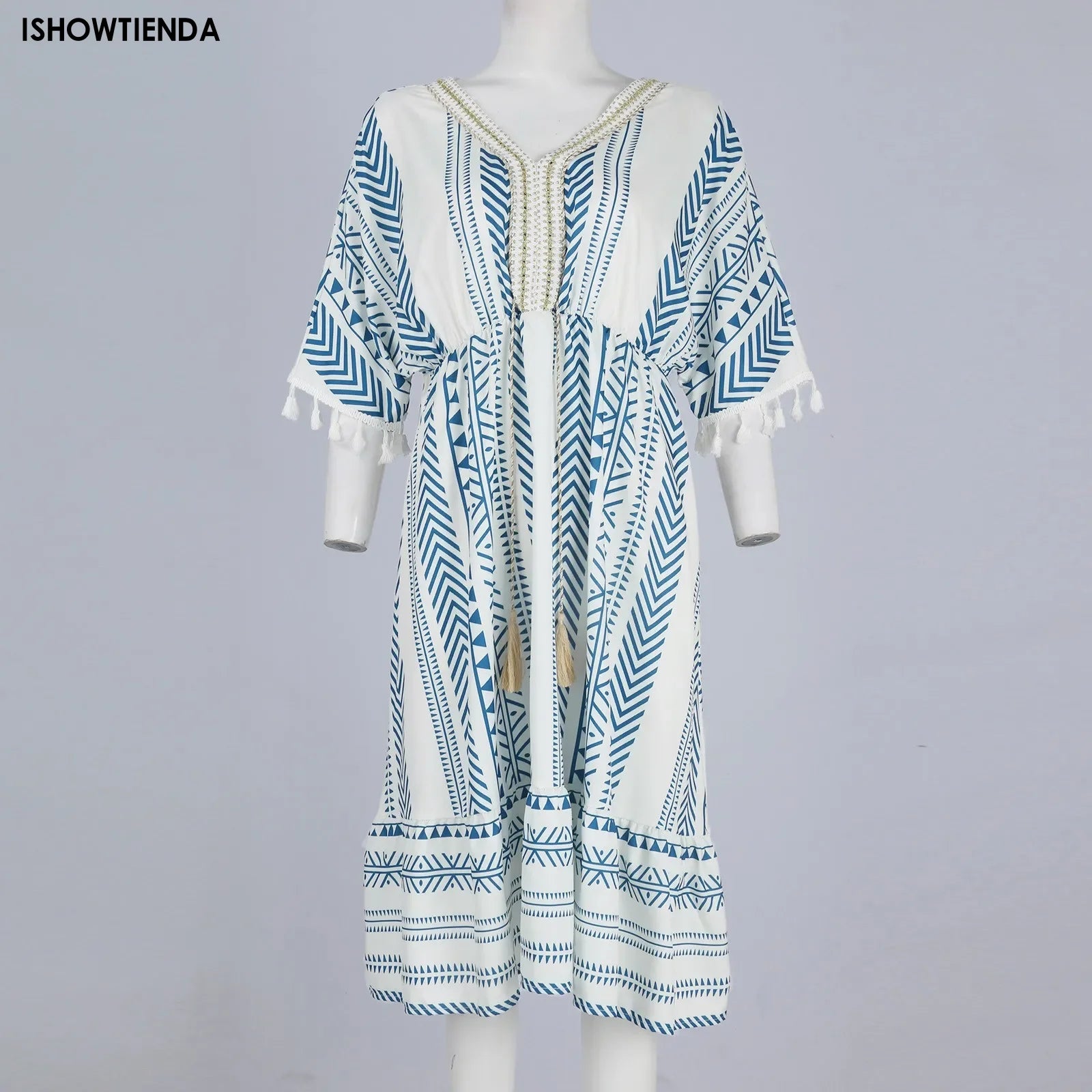 Robe grande taille pour femme col en V