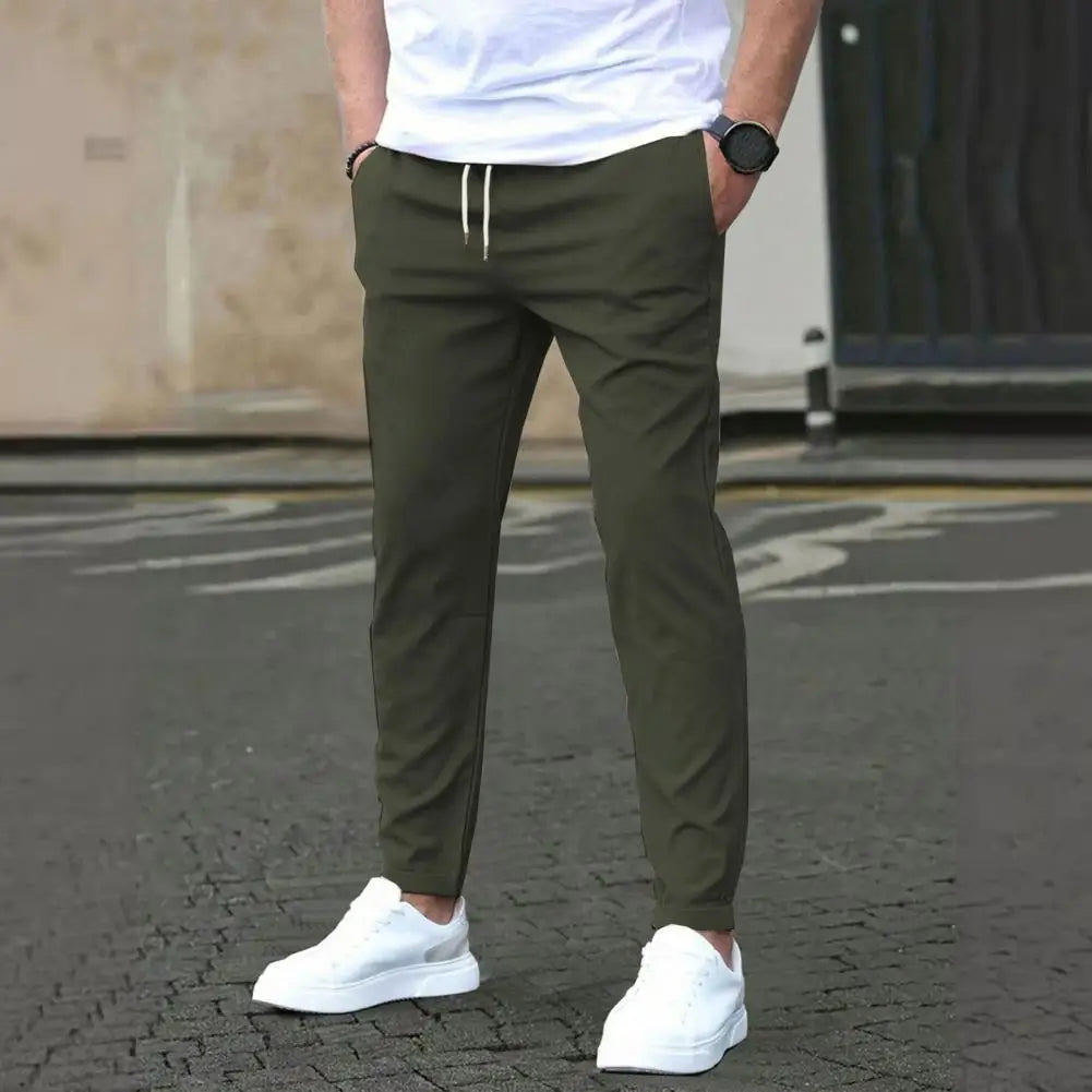 Pantalon décontracté pour homme, élégant, coupe slim