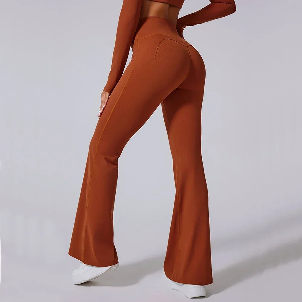 Leggings évasés taille haute, parfaits pour le sport