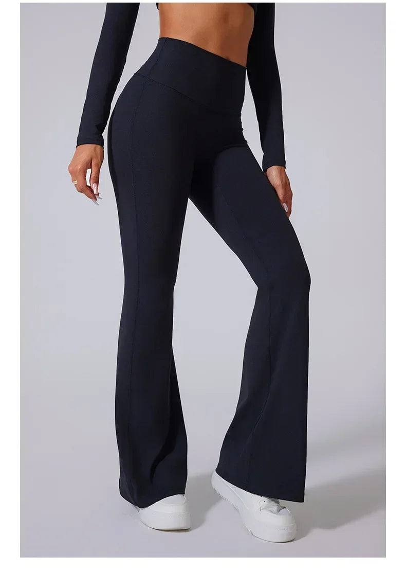 Leggings évasés taille haute, parfaits pour le sport